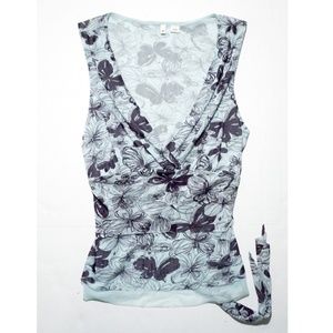 SALE • Moth | Tie Wrap Top Butterflies Size XL